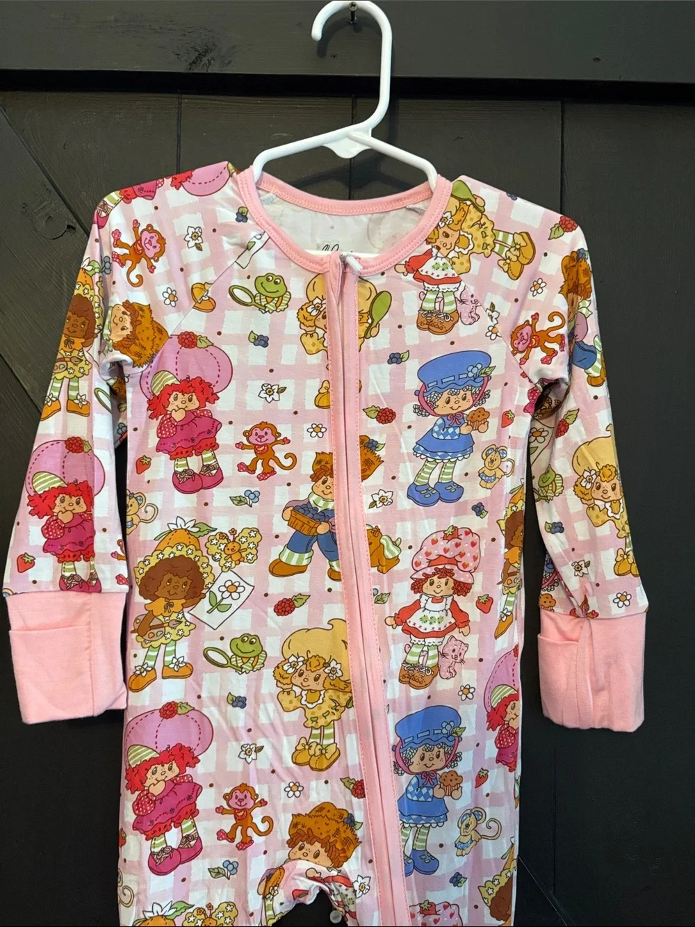 Pink Bamboo Strawberry Shortcake Character Zippie  for Kids